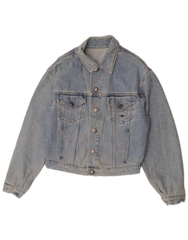 El Charro ženska prevelika traper jakna UK 10 Small Blue Cotton