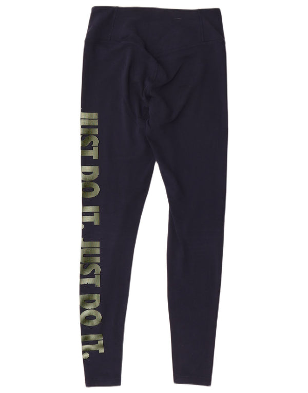 Nike ženske Dri Fit grafičke tajice UK 6 XS tamnoplave