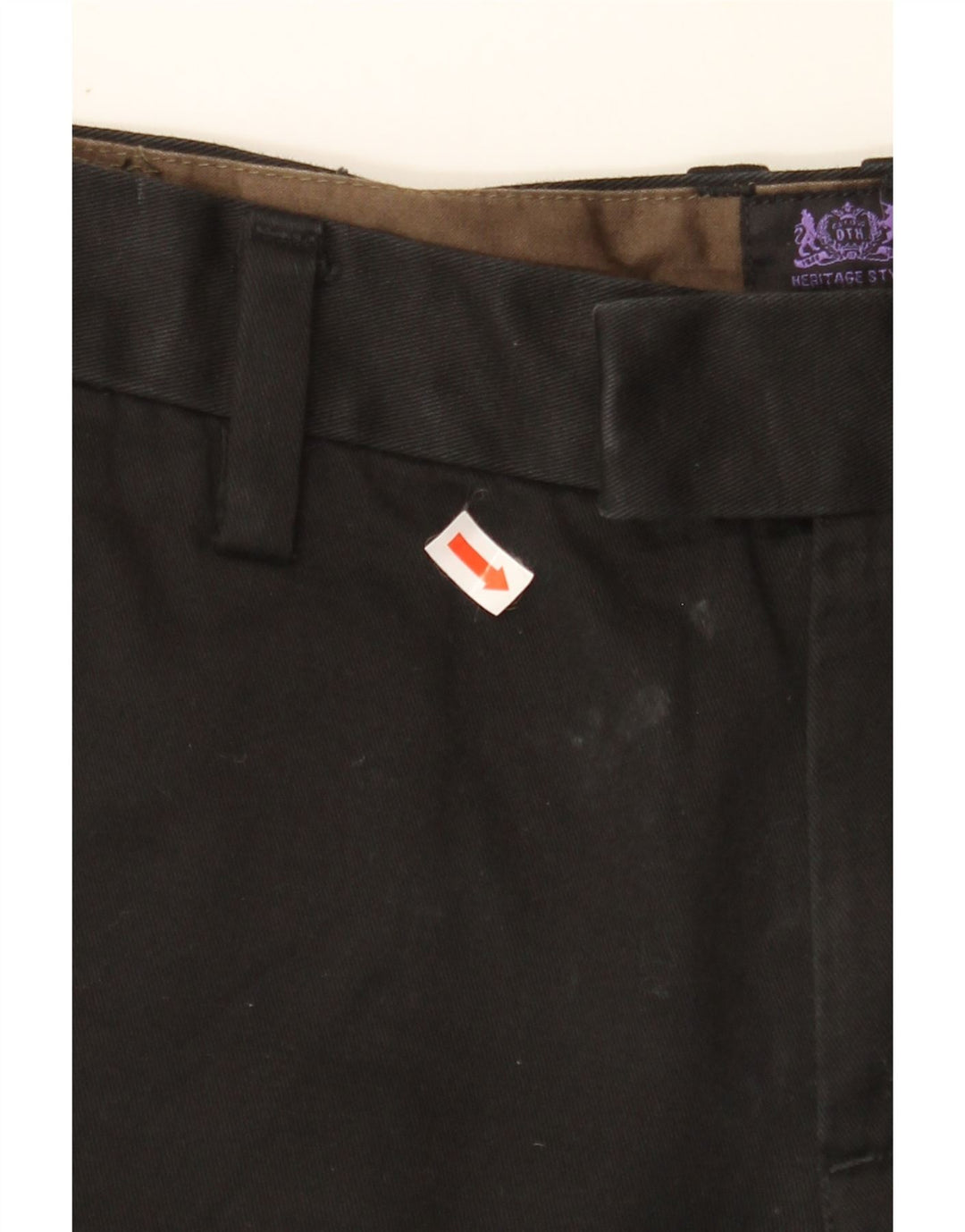 DATCH Mens Straight Chino Trousers W30 L33 Black Cotton Vintage Datch and Second-Hand Datch from Messina Hembry 