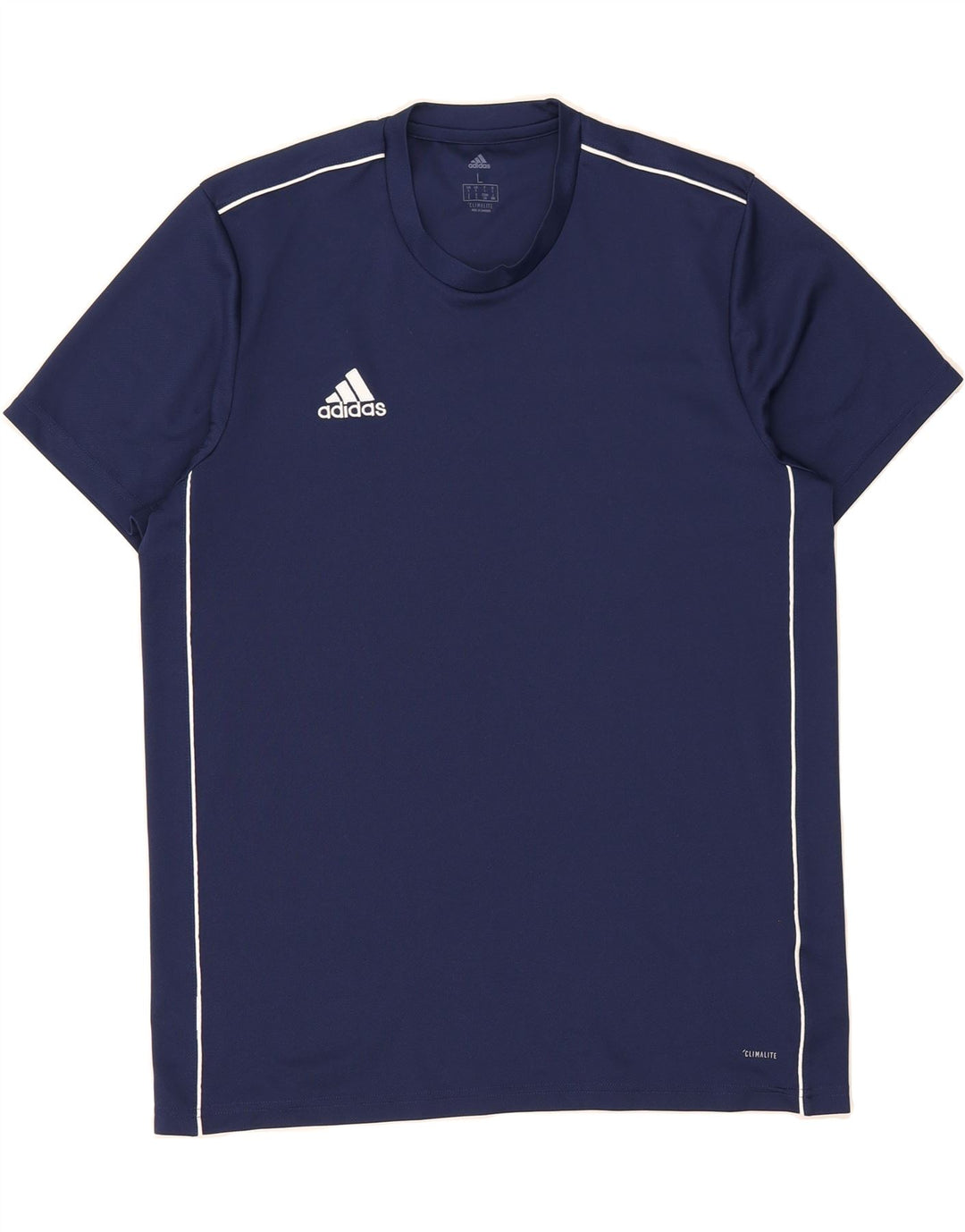 ADIDAS Mens Climalite T-Shirt Top Large Navy Blue Polyester Vintage Adidas and Second-Hand Adidas from Messina Hembry 