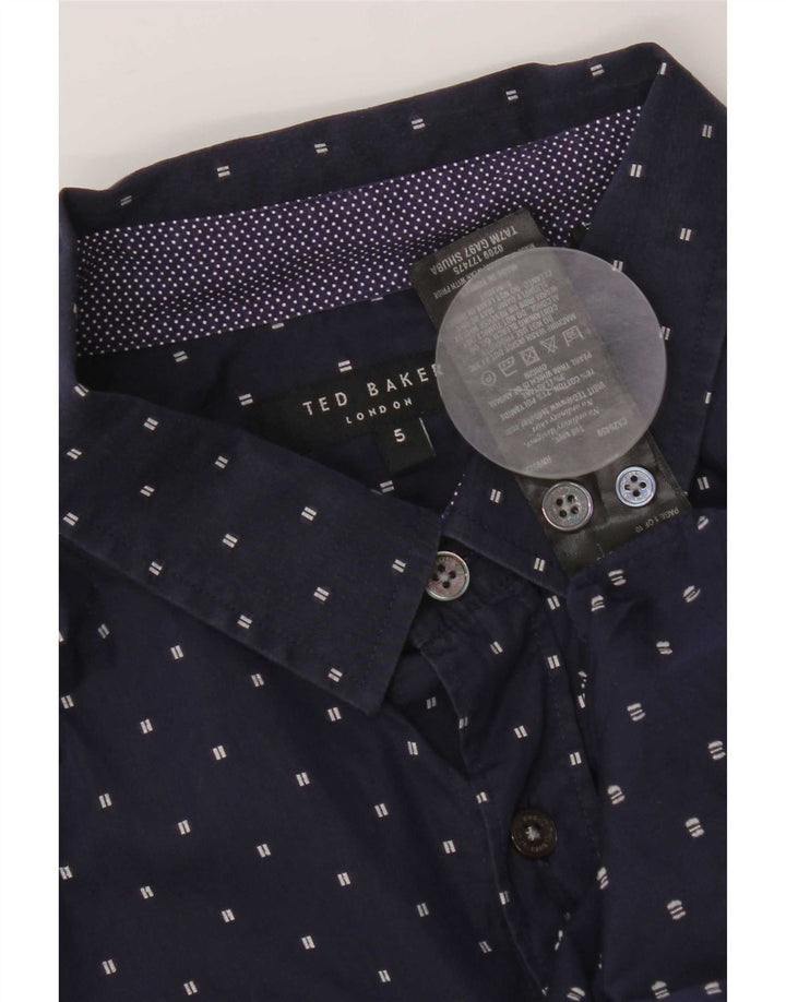 Ted Baker muška košulja veličina 5 XL tamnoplavi pamuk na točkice