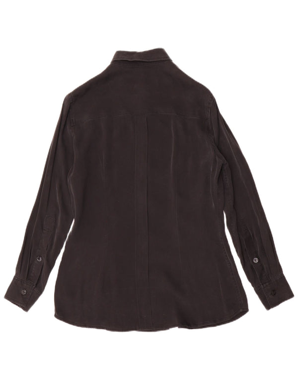 Vintage ženska košulja bluza UK 12 srednje crna