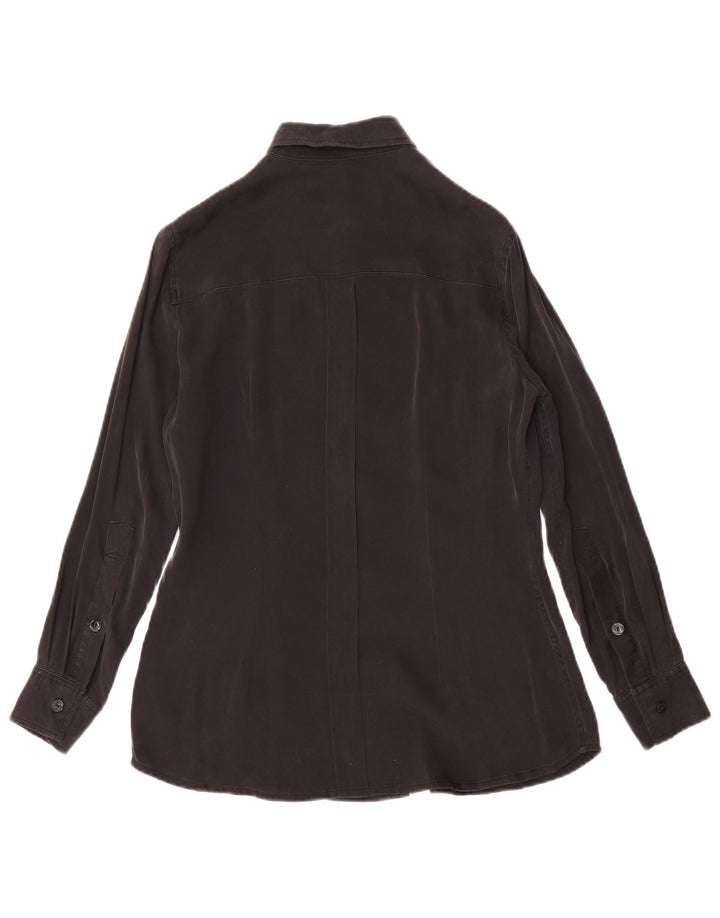 Vintage ženska košulja bluza UK 12 srednje crna