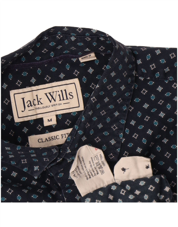 Jack Wills muška košulja klasičnog kroja Srednje tamnoplavi geometrijski pamuk