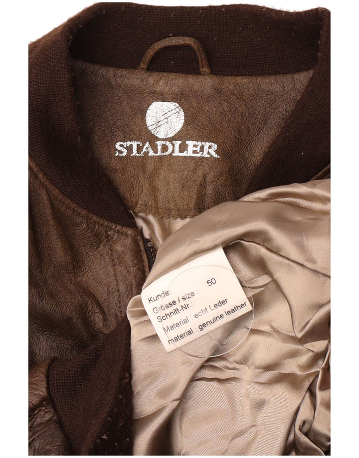 Stadler muška kožna bomber jakna EU 40 velika smeđa