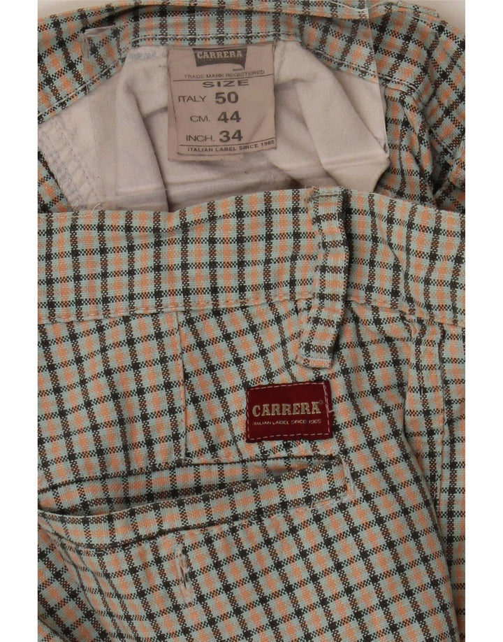 Carrera muške chino kratke hlače IT 50 Large W34, višebojni pamuk od ginghama