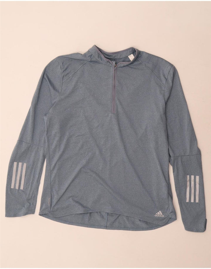 Adidas ženska trenirka Climalite zip izrez UK 20/22 XL siva