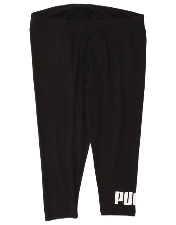 Puma ženske Graphic Capri tajice UK 18 XL crni pamuk