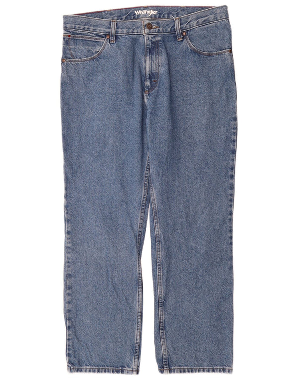 Wrangler muške ravne traperice W36 L30 plavi pamuk