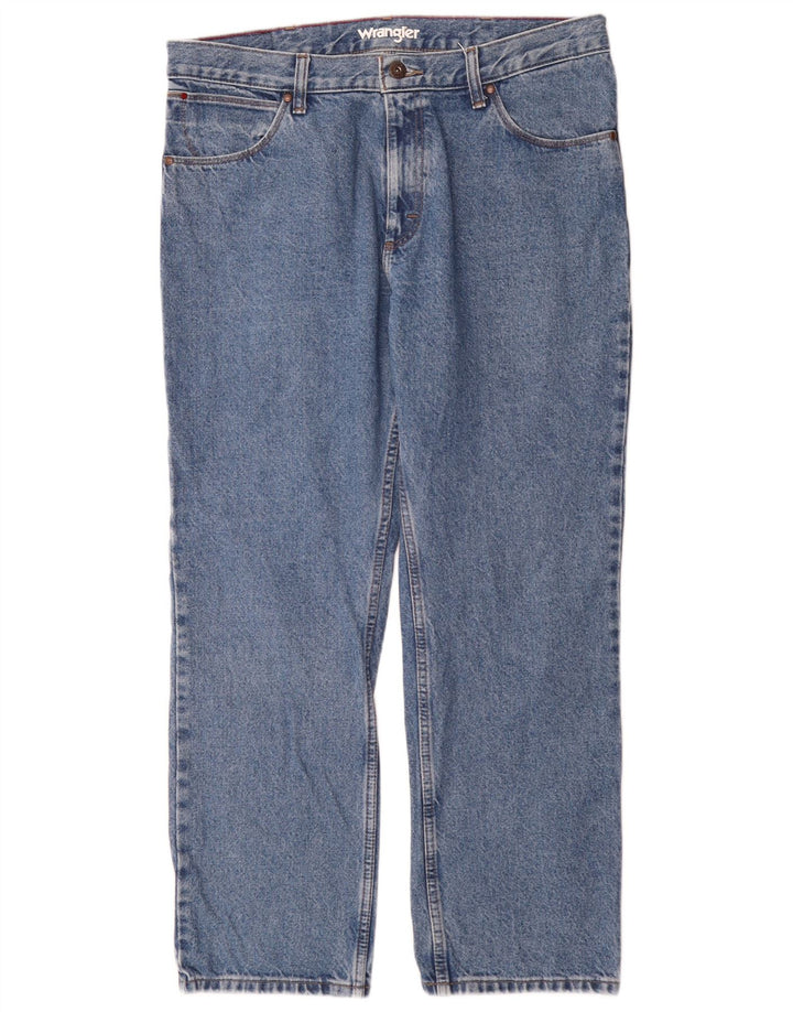 Wrangler muške ravne traperice W36 L30 plavi pamuk