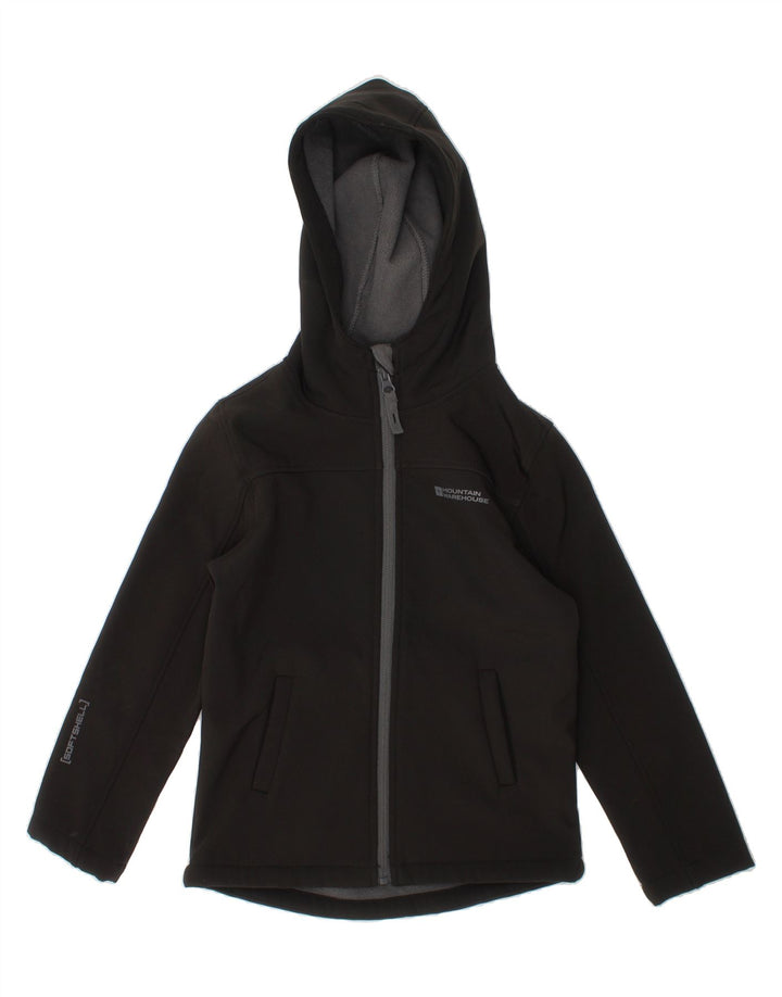 MOUNTAIN WAREHOUSE Boys Hooded Windbreaker Jacket 9-10 Years Black Vintage Mountain Warehouse and Second-Hand Mountain Warehouse from Messina Hembry 