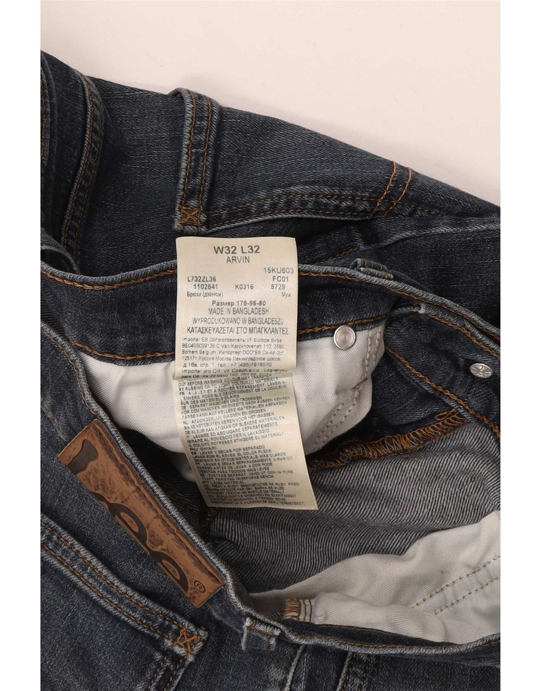 Lee Mens Arvin Slim Jeans W32 L32 tamnoplavi pamuk
