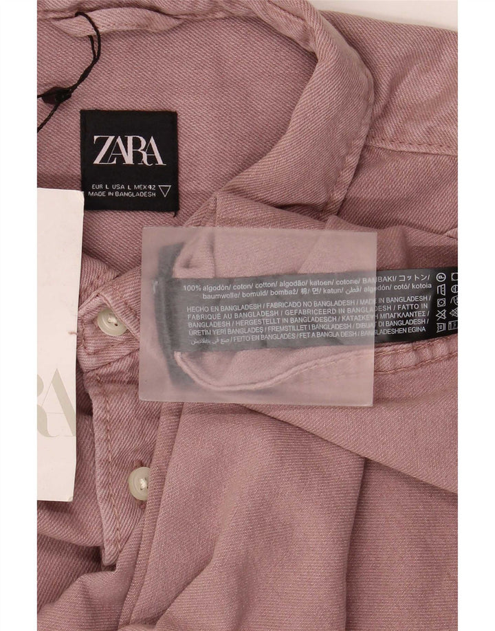 Zara muška košulja velika ružičasta pamuk