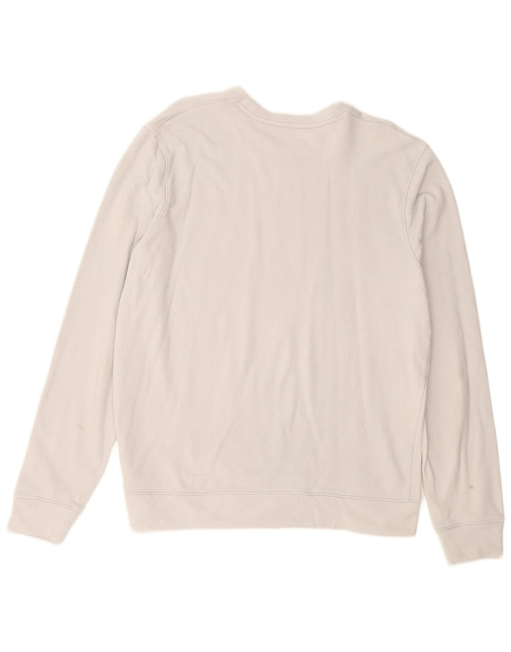 UNDER ARMOUR Mens Graphic Sweatshirt Jumper Large White Cotton