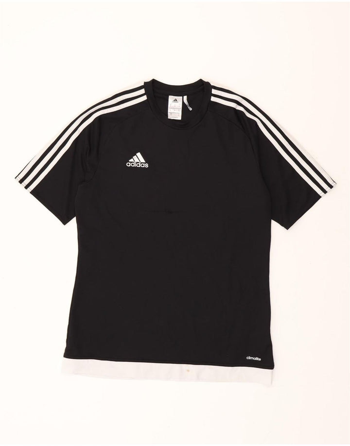 ADIDAS muška Climalite majica kratkih rukava Srednje crna poliesterska boja