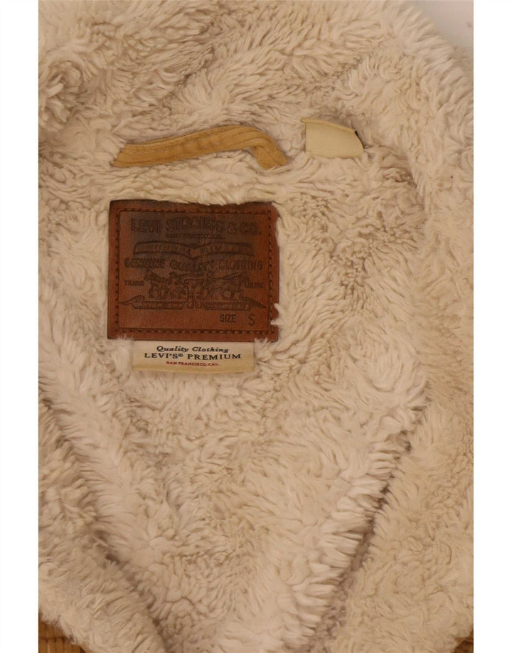 Levi's ženska prekomjerna jakna Sherpa od samta UK 10 Small Beige