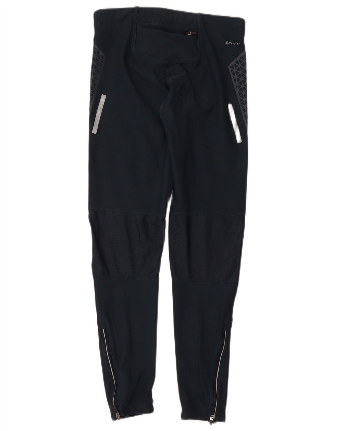 Nike Ženske Dri Fit Leggings UK 12 Medium tamnoplavi geometrijski poliester