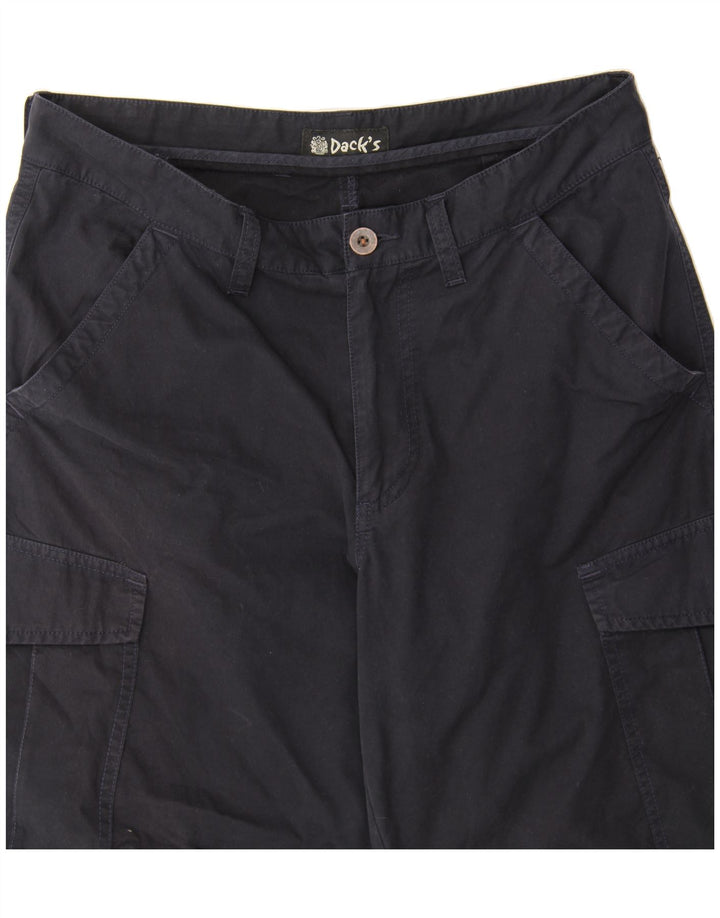 DACK'S Mens Cargo Shorts IT 48 Medium W32 Navy Blue Cotton Vintage Dack's and Second-Hand Dack's from Messina Hembry 
