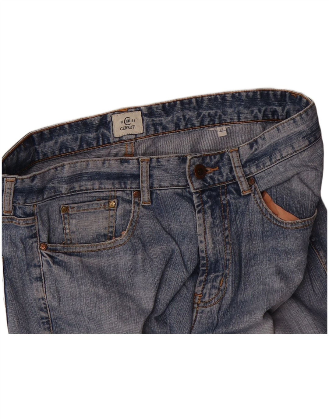 CERRUTI 1881 Mens Straight Jeans W32 L32 Blue