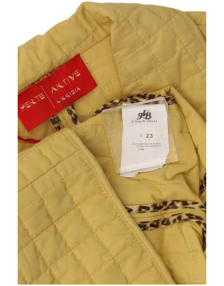 Ženska prošivena jakna s 3 gumba Perte by Krizia, srednje žuta, veličina 23