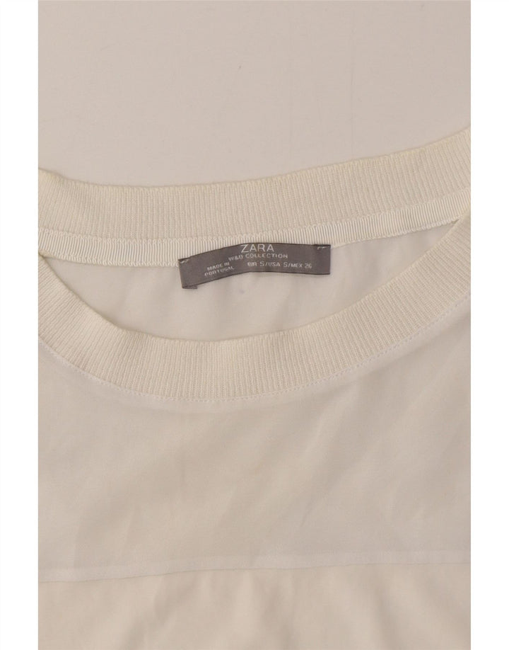 Zara ženska majica s kratkim rukavima UK 10 Small White