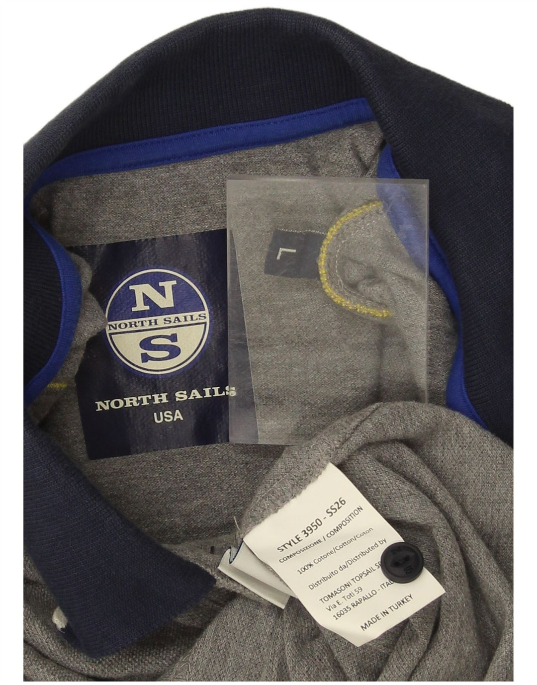 North Sails muška polo majica s grafičkim motivima, veliki sivi pamuk