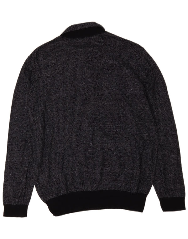 Muški džemper Hugo Boss s polo ovratnikom 2XL pamuk s crnim prugama