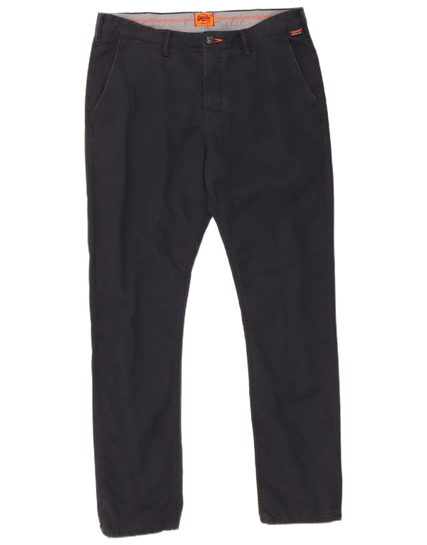 Superdry muške uske chino hlače XL W36 L31 tamnoplavi pamuk