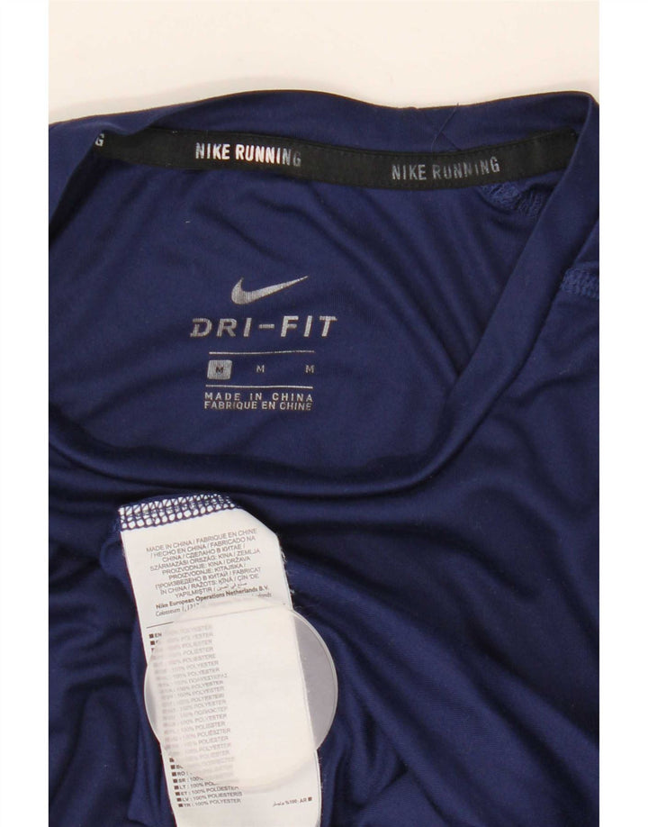 Nike Dri Fit majica s dugim rukavima srednje tamnoplave boje od poliestera