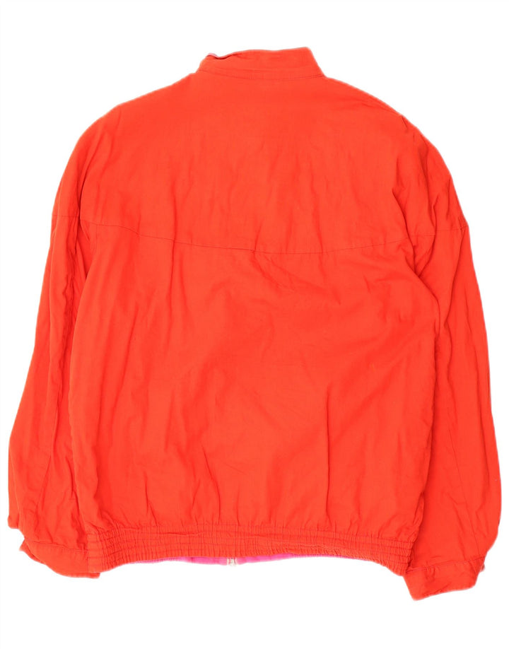 Vintage ženska reverzibilna bomber jakna UK 12 srednje ružičasta geometrijska