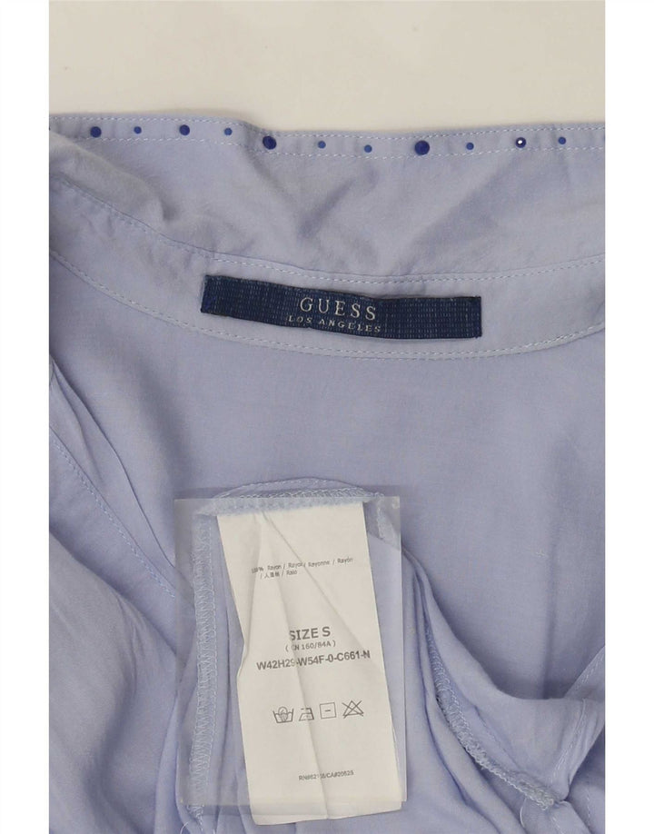 Guess ženska gornja tunika s 3/4 rukavima UK 10 Small Blue Spotted Rayon