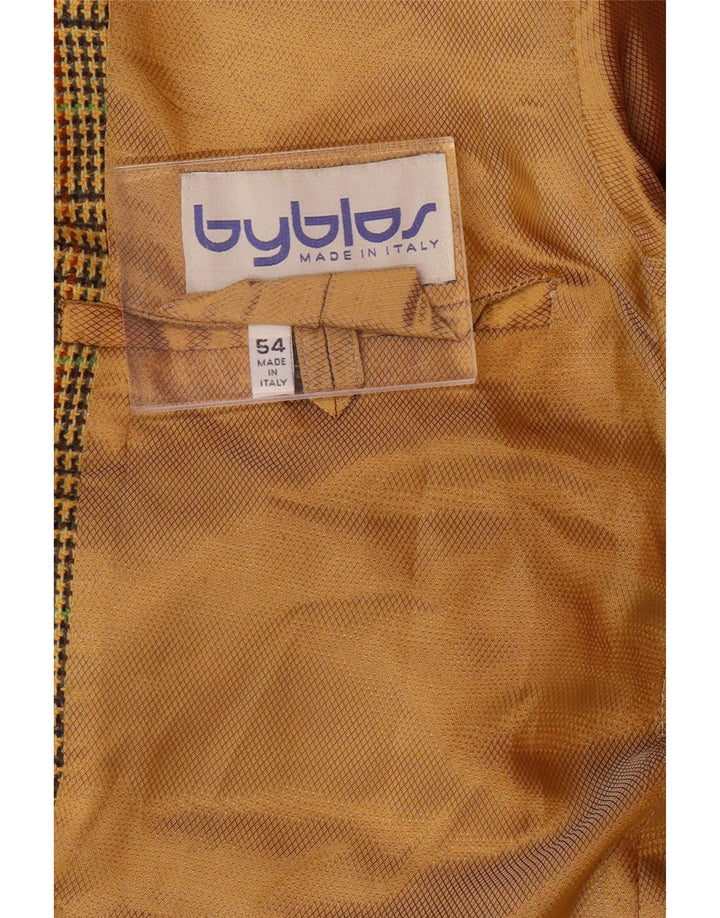 BYBLOS muška jakna sa 3 gumba IT 54 2XL žuta houndstooth