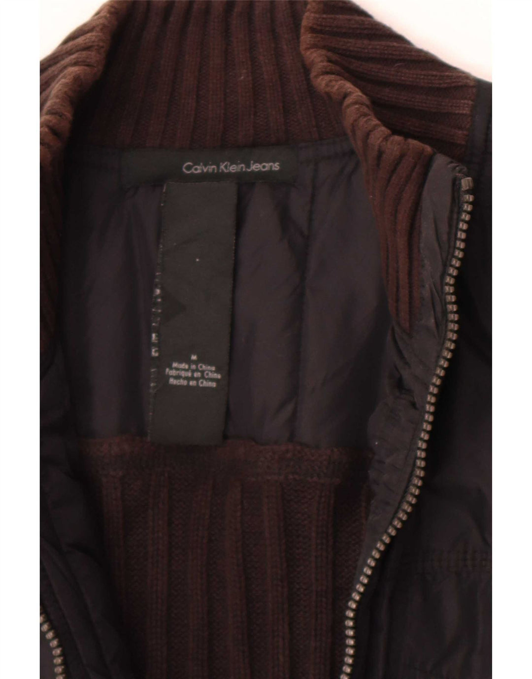 Calvin Klein Jeans ženski kardigan džemper UK 14 srednje smeđe boje