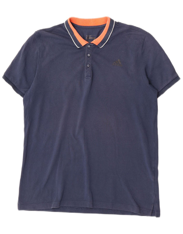 Adidas muška polo majica Climalite XL tamnoplavi pamuk u blokovima boja