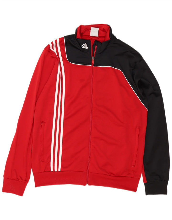 Adidas muška trenirka gornja jakna UK 44/46 velika crvena poliester u boji