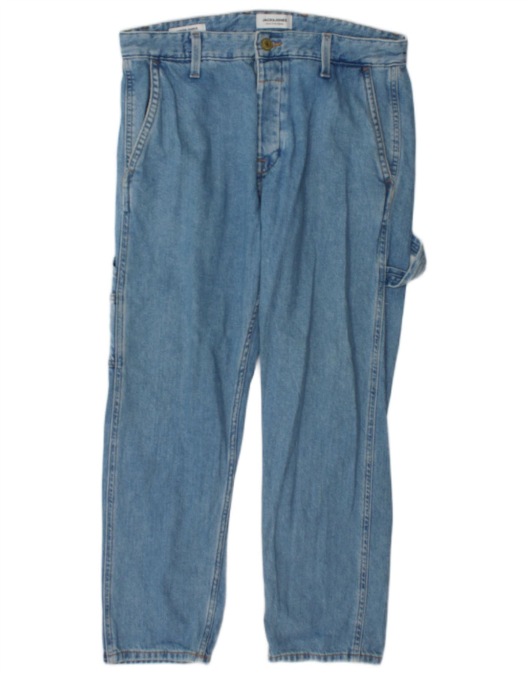 Jack & Jones ženske Cargo ravne traperice W34 L30 plavi pamuk