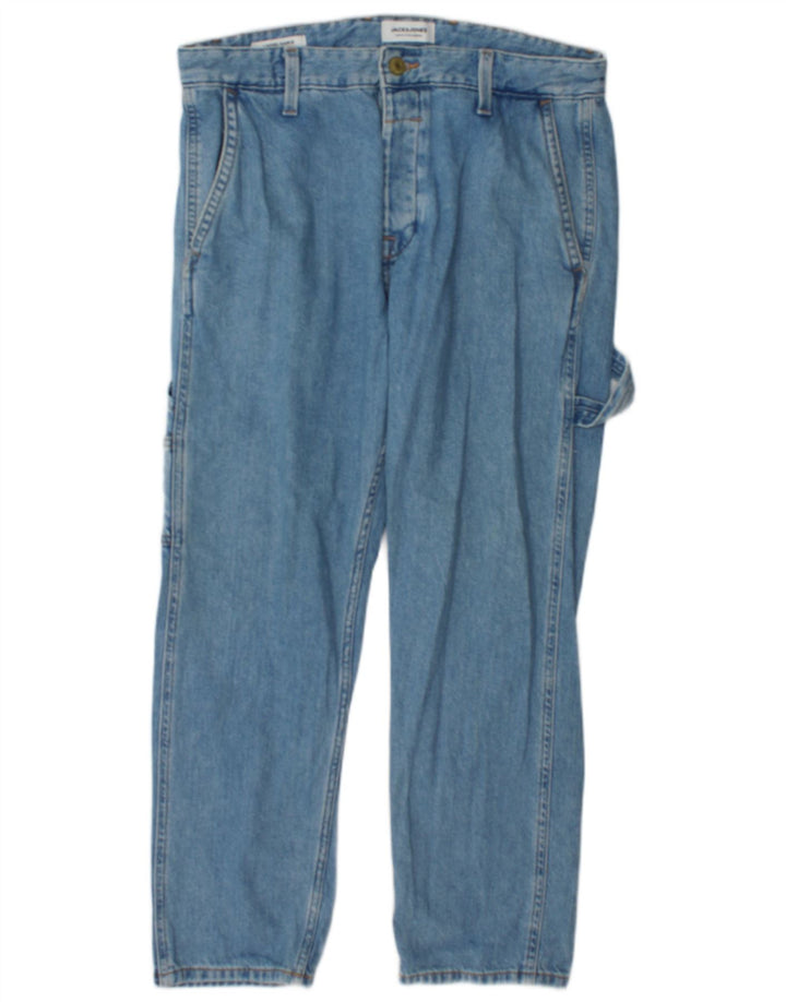 Jack & Jones ženske Cargo ravne traperice W34 L30 plavi pamuk
