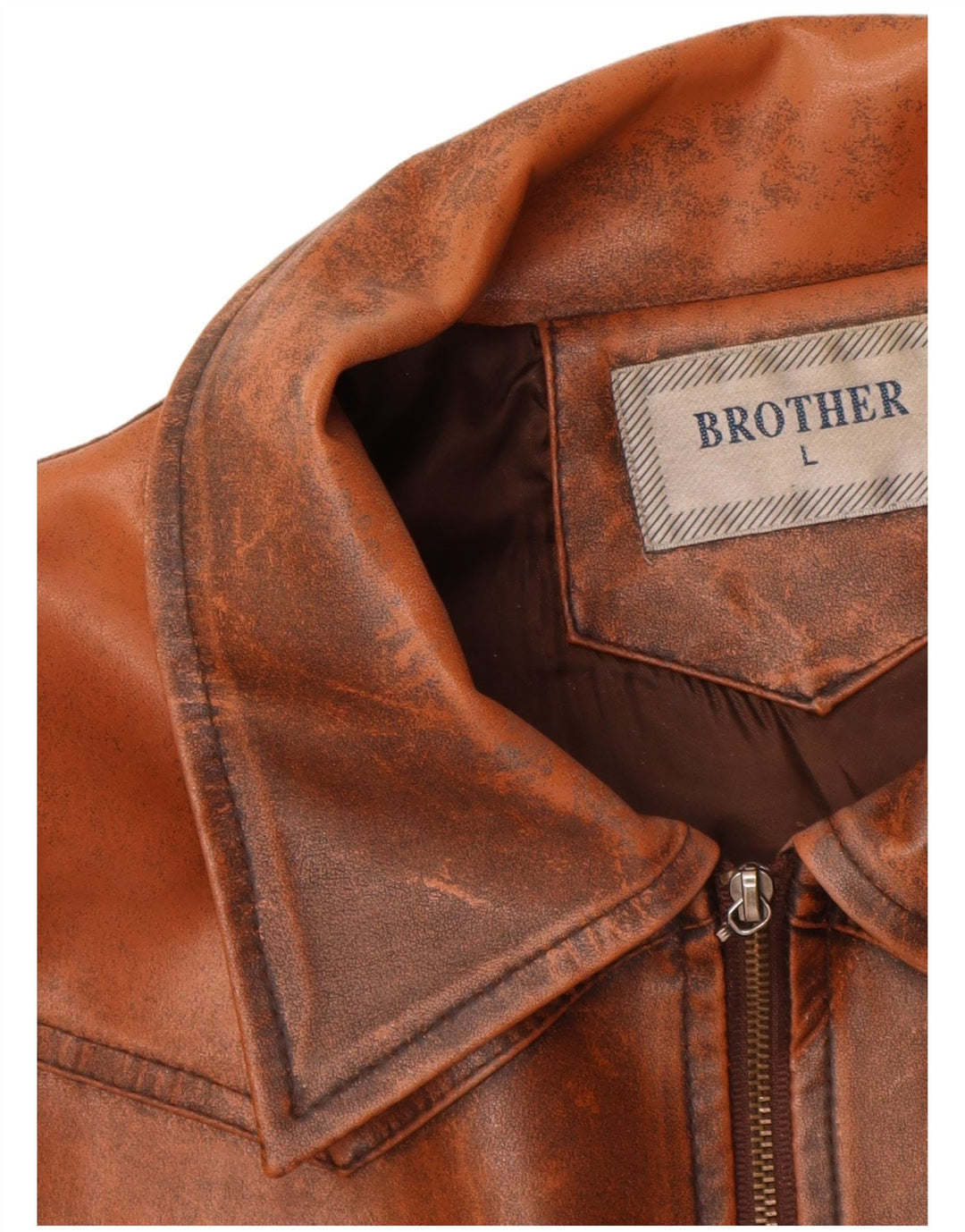 VINTAGE ženska kožna jakna UK 14 velika smeđa