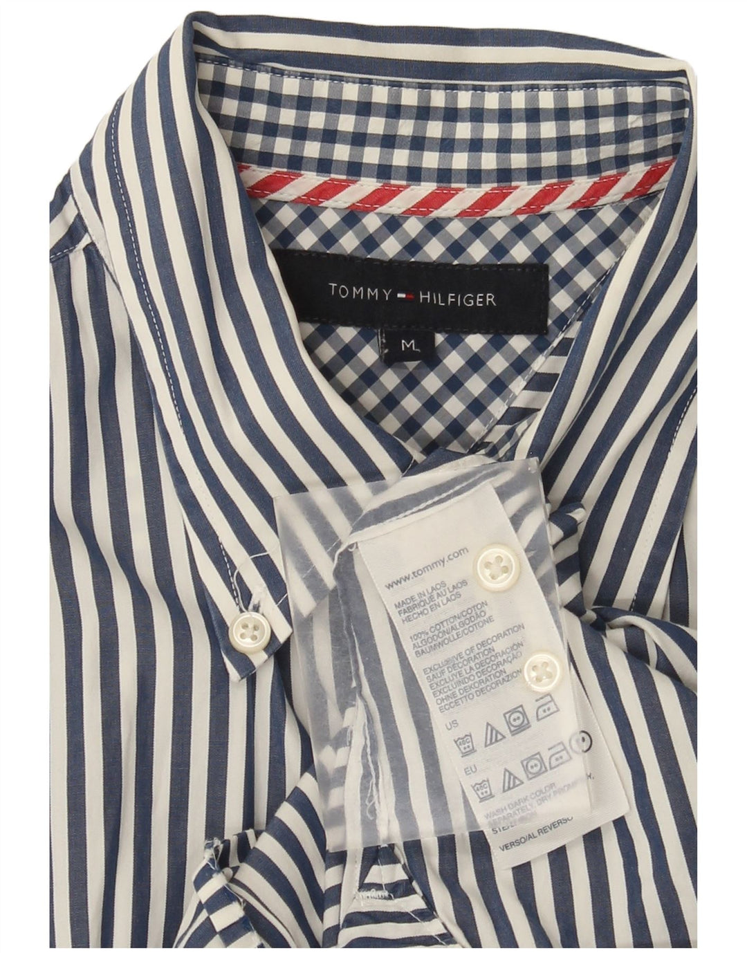 Tommy Hilfiger muška košulja, pamuk na srednje plave pruge