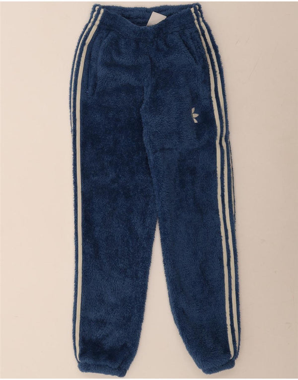 Adidas ženske hlače za trenirku od flisa Joggers UK 4 XS plavi poliester