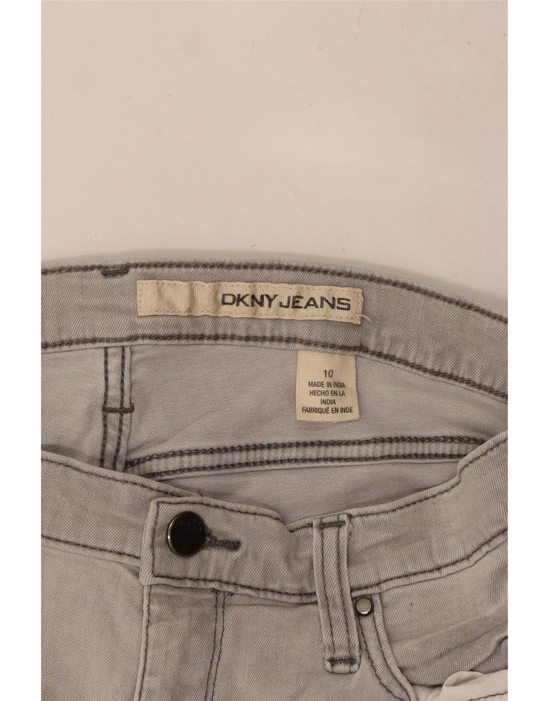 DKNY ženske traper kratke hlače US 10 Large W27 sivi pamuk