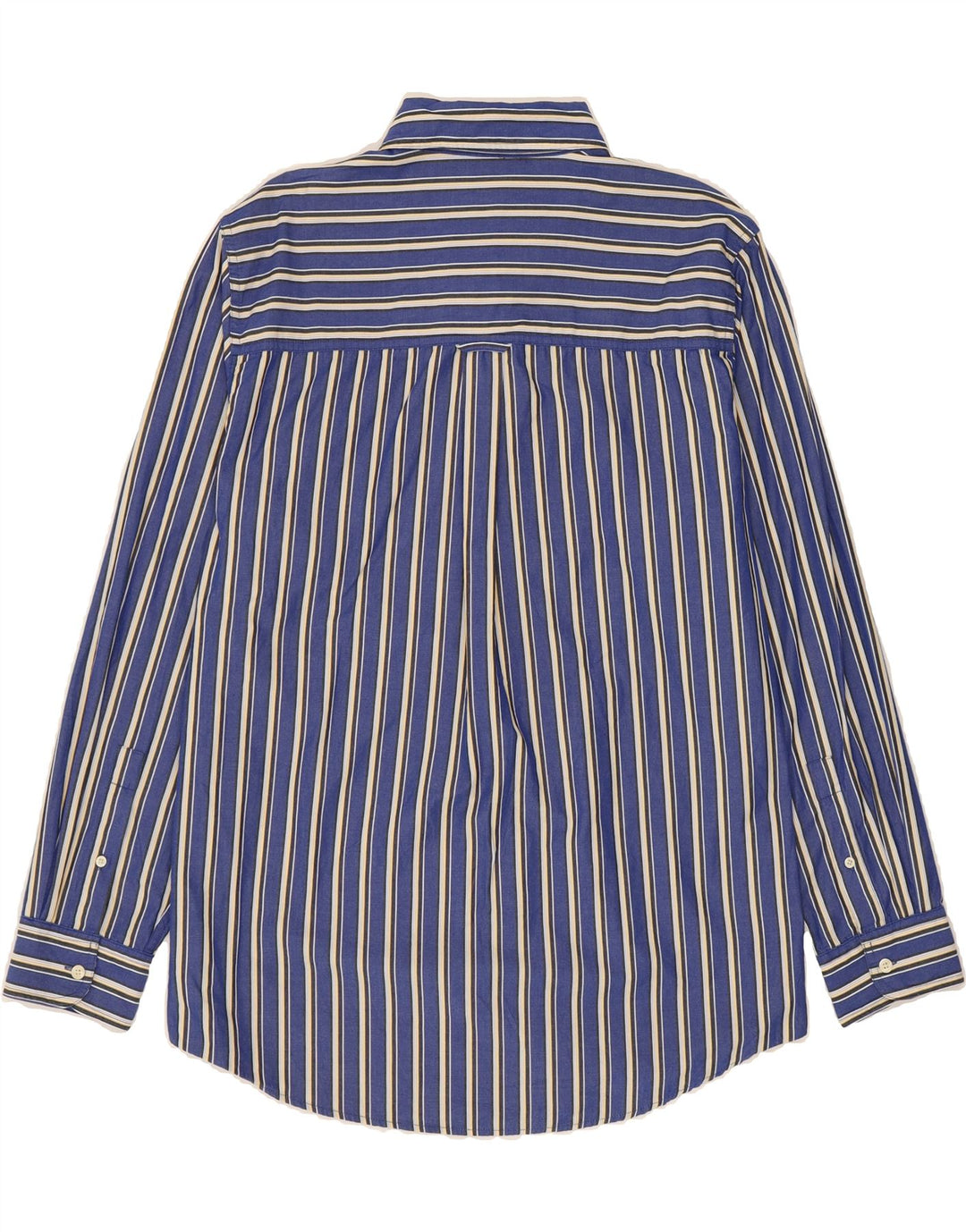 CHAPS Mens Easy Care Shirt Large Blue Striped Cotton Vintage Chaps and Second-Hand Chaps from Messina Hembry 