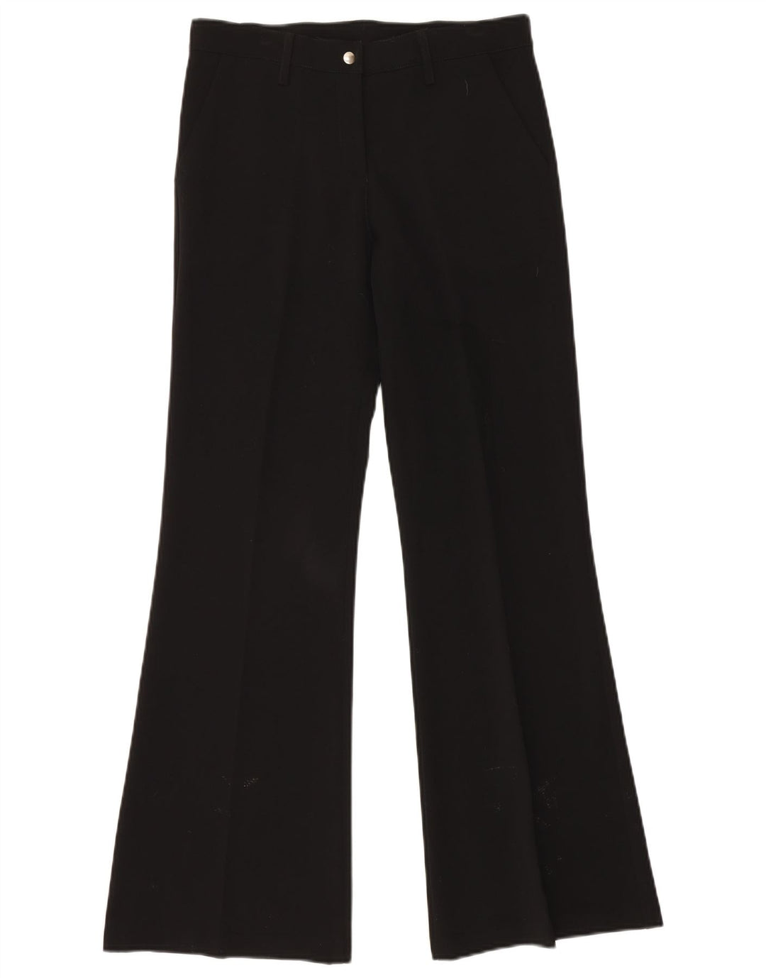 VINTAGE ženske chino hlače srednjeg kroja W30 L32 crni poliester