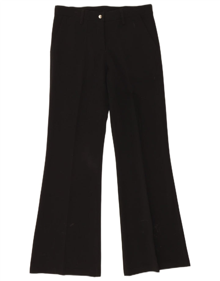 VINTAGE ženske chino hlače srednjeg kroja W30 L32 crni poliester