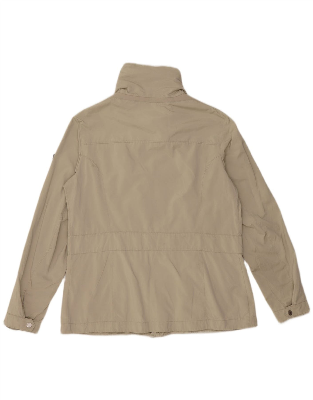 GEOX Womens Hooded Bomber Jacket UK 14 Large Beige Polyester