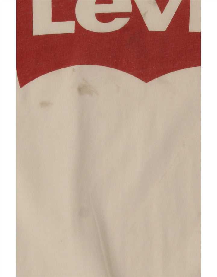 Gornja ženska majica kratkih rukava Levi's s grafičkim motivima UK 12 Srednje bijeli pamuk