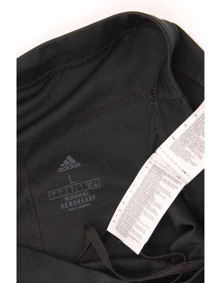 Adidas ženske Aeroready tajice UK 14 velike crne poliesterske