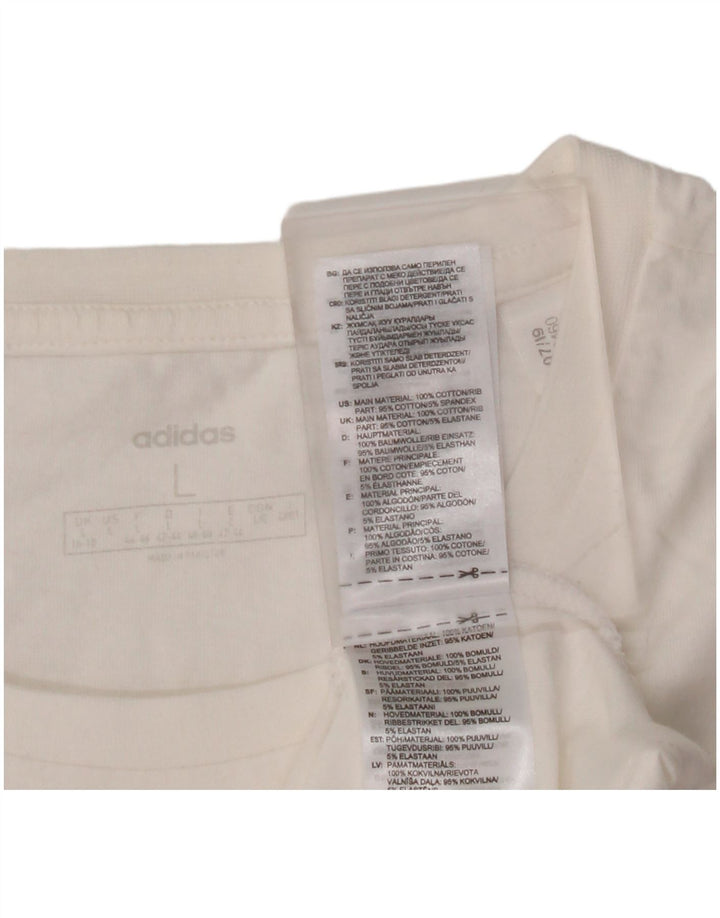 ADIDAS Ženska majica kratkih rukava s grafičkim motivima UK 16/18 Veliki bijeli pamuk
