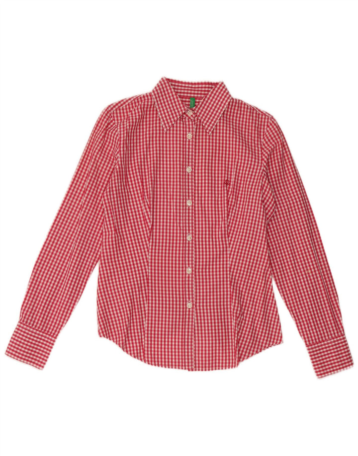 Benetton ženska košulja UK 12 Srednje crvena gingham