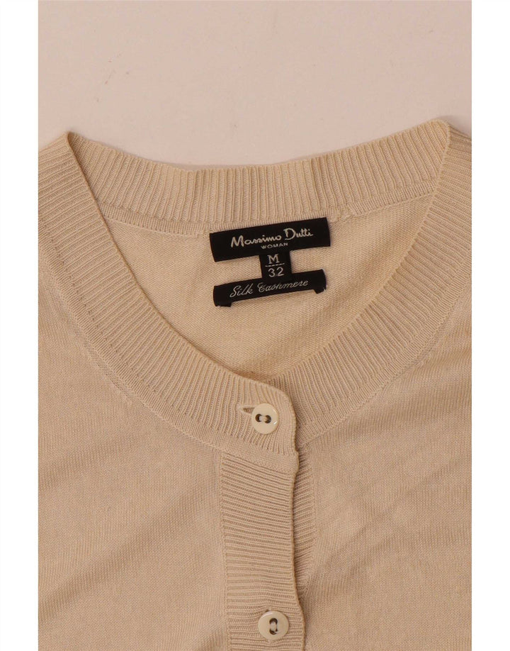 Massimo Dutti ženski kardigan pulover UK 12 srednje bež svile